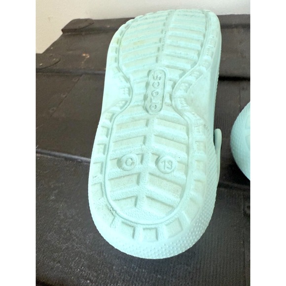 Crocs Classic Lined Clog Kids Aquamarine Blue Mint Slides Size Toddler Kids 13 - Picture 10 of 10